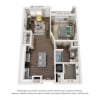 Floor plan: One-Bedroom (A1)
