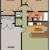Floor plan: WAITLIST- 2 Bedroom/ 1 Bathroom Garden Apartment