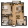 Floor plan: Amazing 1 Beds | 1 Baths | 760 Square Ft. ready for move in!