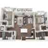 Floor plan: Two Bedroom B2B