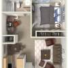 Floor plan: One Bedroom with Den