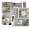 Floor plan: 1 x 1