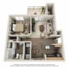 Floor plan: 1x1A
