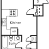 Floor plan: 1BD, 1BTH C