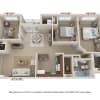 Floor plan: 2Bed | 1Bath | Den | 1079 Sq. Ft.