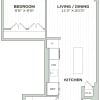 Floor plan: 1 Bed/1 Bath - Alula - A01a