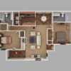 Floor plan: 2 Bedroom (1150)