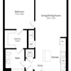 Floor plan: A2 | 1 Bed | 1 Bath