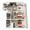 Floor plan: 2x2 H