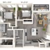 Floor plan: B1.3 2x2 903 SF