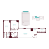 Floor plan: 2 Bedroom 2 Bath  PH-C