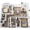 Floor plan: 2BR4