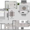 Floor plan: A2-1x1
