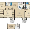 Floor plan: 3 Bed, 2 Bath B