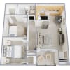 Floor plan: Two Bedroom One Bath