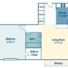 Floor plan: One Bedroom