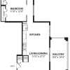 Floor plan: A4 1 Bed 1 Bath
