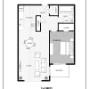 Floor plan: 1x1 W/D 