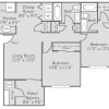 Floor plan: 2 Bed, 2 Bath