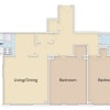 Floor plan: Two Bedroom One Bath
