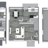 Floor plan: 3 Bedroom 1 Bath Townhome Updated