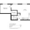 Floor plan: One Bedroom, One Bath