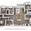 Floor plan: 3 Bed 3 Bath