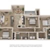 Floor plan: Three Bedroom Two Bathroom