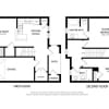 Floor plan: Two Bedroom Townhome