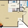 Floor plan: 1x1 - 694 sf - A3-C