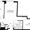 Floor plan: 1 Bedroom J
