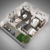 Floor plan: 1 Bed, 1 Bath