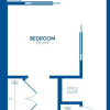 Floor plan: 1 Bedroom, 1 Bath, Office Nook A - 601