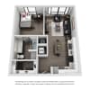 Floor plan: 1BR/1BA - The Lone Star