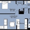 Floor plan: Small 1 Bedroom