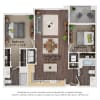 Floor plan: Two Bedroom - 2A
