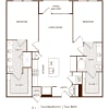 Floor plan: 2 bedroom 2 bath