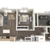 Floor plan: A1D-895sf-FinishIII