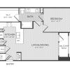Floor plan: 1BR 1BA (767 SF)