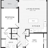 Floor plan: B2A - 1 Bed_1 Bath Den
