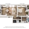Floor plan: 1BR TYPE N