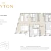Floor plan: 2x2 Den Penthouse Classic