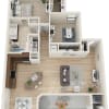 Floor plan: 2 Bedroom 1 Bath