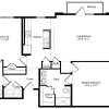 Floor plan: Two Bedrooms/Two Baths