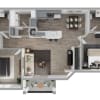 Floor plan: 2BD 2BTH A R