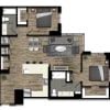 Floor plan: 2 Bed/2 Bath-22W