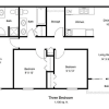 Floor plan: Three Bedroom