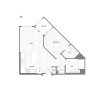 Floor plan: 1 BR/1 BA