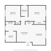 Floor plan: 2/1 Renovated WD