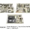 Floor plan: Superior Townhome with Den + 2-Car Garage